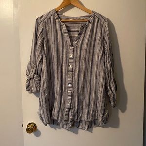 Striped linen tunic